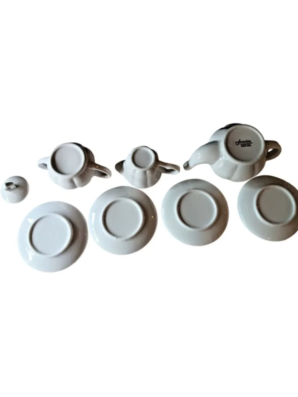 Formalities By Baum Bros Christmas Tree Tea Set & Plates For 4 - Ceramic Holiday